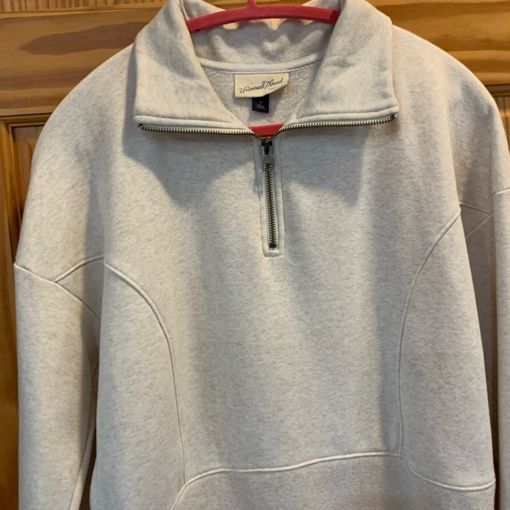 Universal Thread Cream Quarter-Zip Pullover - image 4